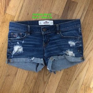 Hollister Distressed Junior's Jean Shorts Size 0